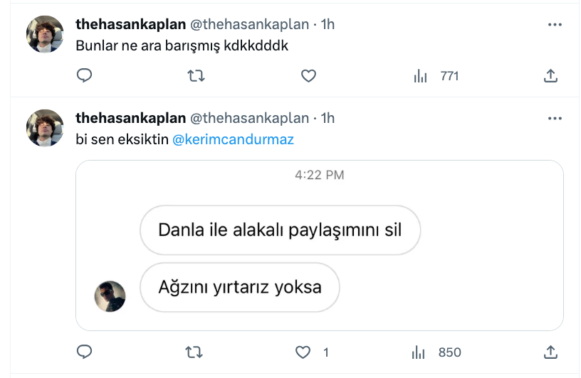 hasan kaplan ile danla bilic arasinda yasananlar sosyal medyada gundem oldu